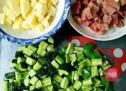 Illustration of home-style stir-fried seasonal vegetables 2