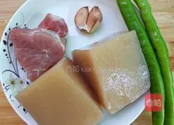 Illustration of how to make minced meat konjac tofu 1