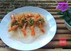 Illustration of how to make garlic vermicelli with open side shrimp 15