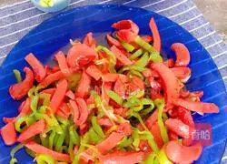 Illustration of how to stir-fry No.6 intestines with pepper 7