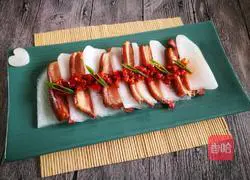 # steamed vegetables# Illustration of how to make chopped pepper, bacon and steamed radish 6