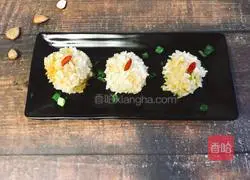 Illustration of how to make pearl meatballs 7