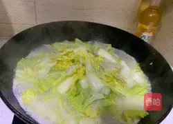 Illustration of how to stew salted goose with baby cabbage 4