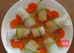 Illustration of how to make crystal meat rolls 5