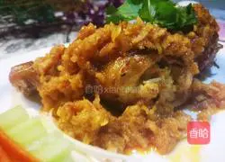 Illustration of how to make shredded coconut chicken legs 17