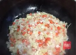 Illustration of how to make curry chicken rice 3