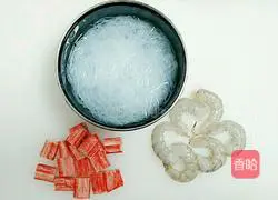 Illustration of how to make garlic vermicelli, crab fillet and steamed shrimp 2