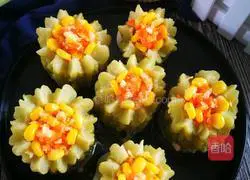 # Steamed Vegetables# Stuffed Golden Corn and Bitter Melon Recipe Illustration 11