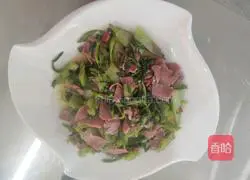 Illustration of how to stir-fry ham and thorn sprouts 11