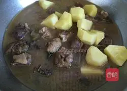 Illustration of how to make goose stewed with potatoes 12