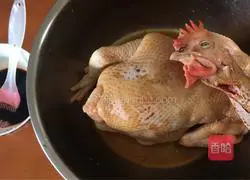 Illustration of braised whole chicken 2