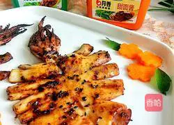 Illustration of how to make grilled squid with soy sauce 10