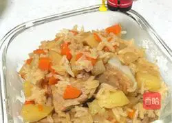 Illustration of how to make braised pork ribs with rice 11