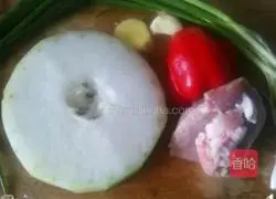 Illustration of how to make steamed winter melon with minced meat 1