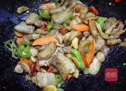 Stir-fry pepper and carrot Illustration of how to make pork belly 11