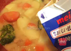 Illustration of how to make cream stew 12