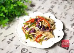 Illustration of how to make fried noodles with seasonal vegetables 9