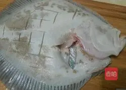 Illustration of steamed turbot fish 3