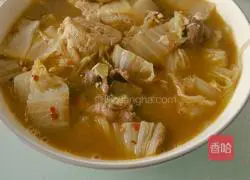 Illustration of how to make cabbage stewed with frozen tofu 8