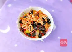 Illustration of how to make squid, fungus and fried cucumber 20