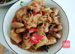 Illustration of how to cook fat intestines with tofu 4