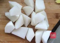 Illustration of how to make radish braised pork ribs 3