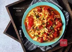 Illustration of how to make tomato scrambled eggs 10