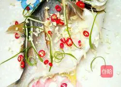 Illustration of how to make steamed pomfret 5