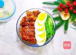 Illustration of how to make teriyaki chicken leg rice 12