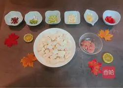 Illustration of how to make minced tofu 1
