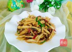 Illustration of how to make fried duck gizzards with lotus root 9