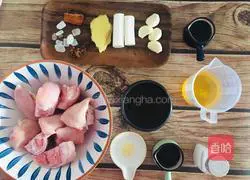 Illustration of how to make pig's trotters in rice cooker 1