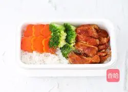 Illustration of how to make Teriyaki Chicken Leg Rice Bento 12