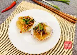Illustration of steamed scallops with garlic vermicelli 14