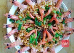 Illustration of how to make garlic vermicelli and open-back shrimp 8