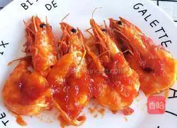 Illustration of how to make shrimp in sauce 1