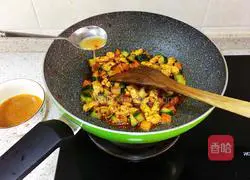 Illustration of how to make Kung Pao Chicken Rice Bowl in a flash restaurant 14
