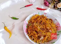 Illustration of how to make salty and sweet shredded pumpkin 10