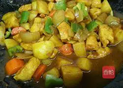 Illustration of how to make curry potato and chicken 9