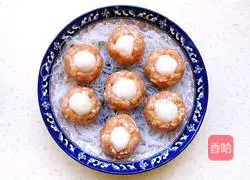 Illustration of how to make vermicelli meatballs stuffed with winter melon 7