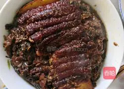 Illustration of how to make pork with pickled vegetables 11