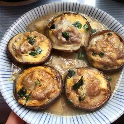 Mushroom stuffed eggs