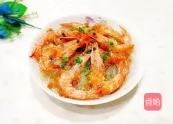 Illustration of how to make steamed South American white prawns with vermicelli 19