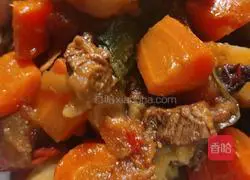 Illustration of how to make beef stew with carrots and potatoes 7