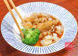 Teochew style fish maw cuisine - abalone sauce Buckle the isinglass! Illustration of how to do it 6