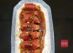 Illustration of how to make bacon enoki mushroom rolls 5