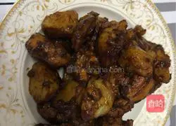 Illustration of how to make braised chicken nuggets with soy sauce potatoes 14