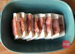 Illustration of how to make steamed tofu with bacon 5