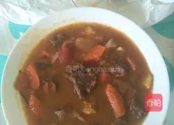 Illustration of tomato and red wine stewed beef 6