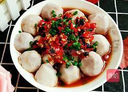 Illustration of how to steam taro with chopped pepper 9